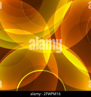 Abstract background with stacked swirls and circles Stock Vector