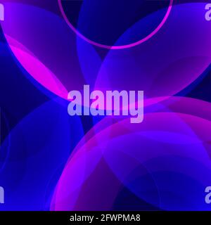 Abstract background with stacked swirls and circles Stock Vector