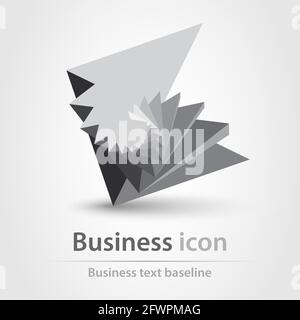 Originally created 3d like style  business icon for creative design tasks Stock Vector