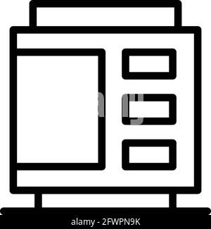Coins vending machine icon. Outline Coins vending machine vector icon ...
