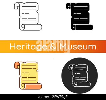 Ancient manuscripts icon Stock Vector