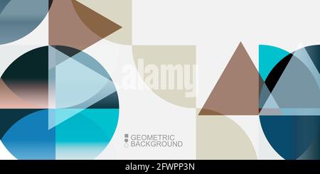 Abstract colorful background template with blended geometric shapes Stock Vector