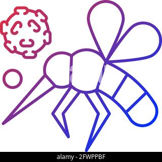 Insects gradient linear vector icon Stock Vector