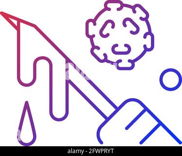 Blood gradient linear vector icon Stock Vector
