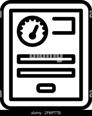 Wireless system vehicle icon. Outline Wireless system vehicle vector icon for web design isolated on white background Stock Vector