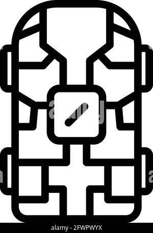 Unmanned car icon. Outline Unmanned car vector icon for web design isolated on white background Stock Vector