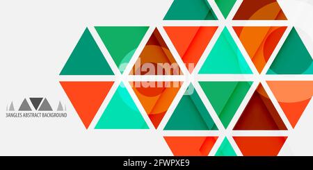 Abstract colorful background graphics template with blended triangles Stock Vector