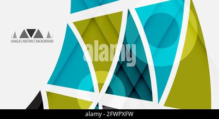 Abstract colorful background graphics template with blended triangles Stock Vector