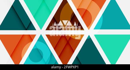 Abstract colorful background graphics template with blended triangles Stock Vector
