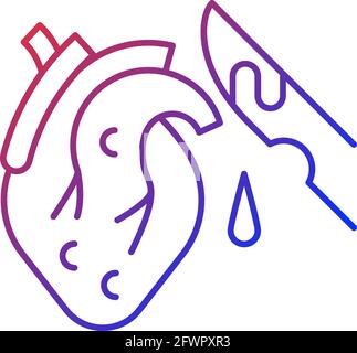 Pathological waste gradient linear vector icon Stock Vector