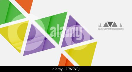 Abstract colorful background graphics template with blended triangles Stock Vector