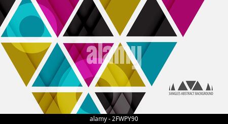 Abstract colorful background graphics template with blended triangles Stock Vector