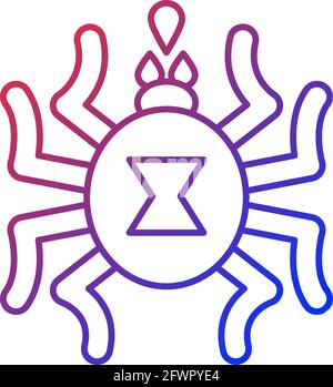 Venomous insects gradient linear vector icon Stock Vector