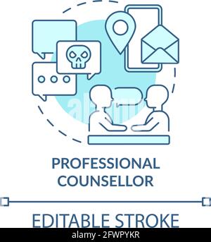 Professional counsellor concept icon Stock Vector