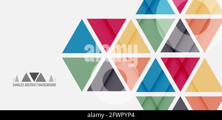 Abstract colorful background graphics template with blended triangles Stock Vector