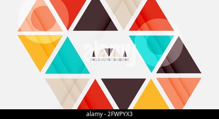 Abstract colorful background graphics template with blended triangles Stock Vector