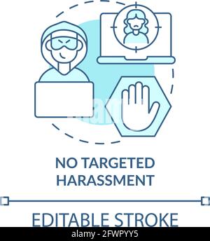 No targeted harassment concept icon Stock Vector