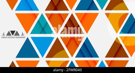 Abstract colorful background graphics template with blended triangles Stock Vector