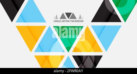 Abstract colorful background graphics template with blended triangles Stock Vector