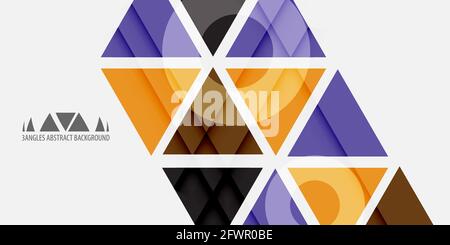 Abstract colorful background graphics template with blended triangles Stock Vector