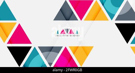 Abstract colorful background graphics template with blended triangles Stock Vector