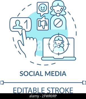 Social media concept icon Stock Vector