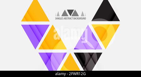 Abstract colorful background graphics template with blended triangles Stock Vector