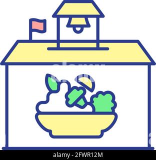 Healthy foods RGB color icon Stock Vector