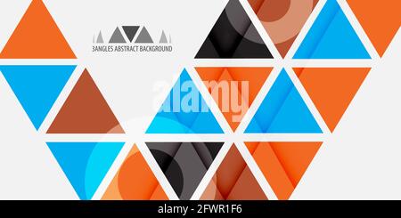 Abstract colorful background graphics template with blended triangles Stock Vector