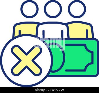 Free school meals RGB color icon Stock Vector