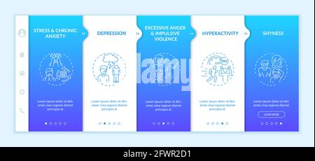 Psychology of self-control development onboarding vector template Stock Vector