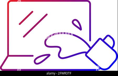 Water damage gradient linear vector icon Stock Vector
