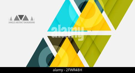 Abstract colorful background graphics template with blended triangles Stock Vector