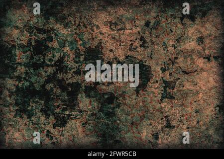 Abstract texture of a dark wall on which there was once wallpaper Stock Photo