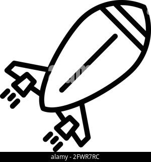 Spacecraft transport icon. Outline Spacecraft transport vector icon for web design isolated on white background Stock Vector