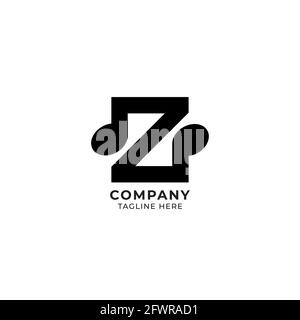 Letter Z Alphabet Music Logo Design isolated on white color background. Initial and Musical Note logo concept. Stock Vector