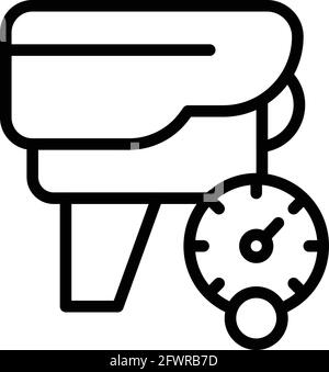 Speed trap radar icon. Outline Speed trap radar vector icon for web design isolated on white background Stock Vector