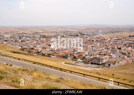 Beautiful view of the historical Consuegra municipality in Spain Stock Photo