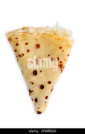 pancake with sugar, pancake isolated on white background, pancake with sugar, pancake sprinkled with sugar Stock Photo