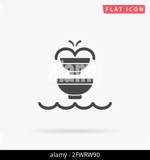 Fountain flat vector icon. Hand drawn style design illustrations. Stock Vector