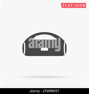 Boombox flat vector icon. Hand drawn style design illustrations. Stock Vector