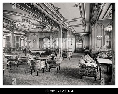 TITANIC INTERIOR First Class RMS Titanic Vintage 1900's interior view ...