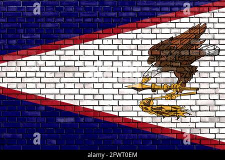 Flag of Samoa painted on brick wall, background texture Stock Photo - Alamy