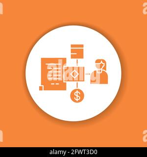 Brand equity color glyph icon. Pictogram for web page, mobile app, promo. UI UX GUI design element. Editable stroke. Stock Vector