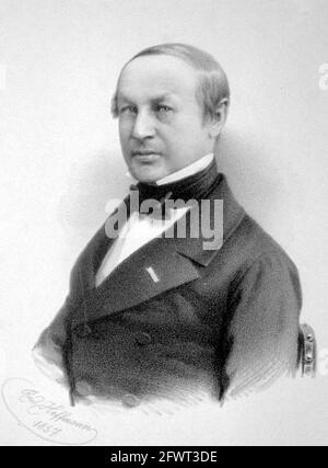 THEODOR SCHWANN (1810-1882) German physician and physiologist Stock Photo