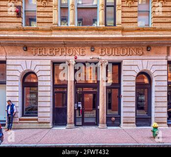 Providence Telephone Company Building, 110-116 Union Street Stock Photo