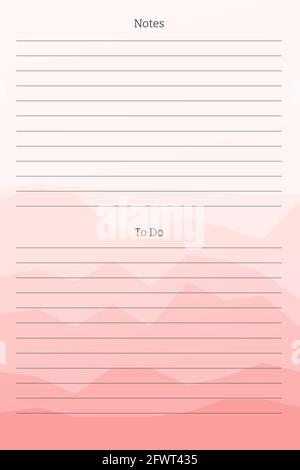 Notes and tasks notebook Stock Vector Image & Art - Alamy