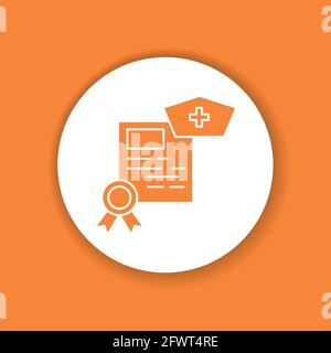 Medical courses color glyph icon. Health care. Medical education, practice. Pictogram for web page, mobile app UI UX GUI design element Stock Vector