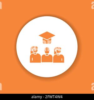 Courses training color glyph icon. Investing in yourself. People skill development. Pictogram for web page, mobile app. UI UX GUI design element Stock Vector