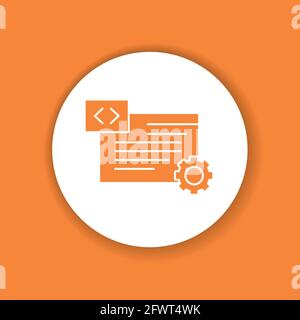 IT courses color line icon. Programming, coding learning. Software development. E-learning. Pictogram for web page, mobile app. UI UX GUI design eleme Stock Vector